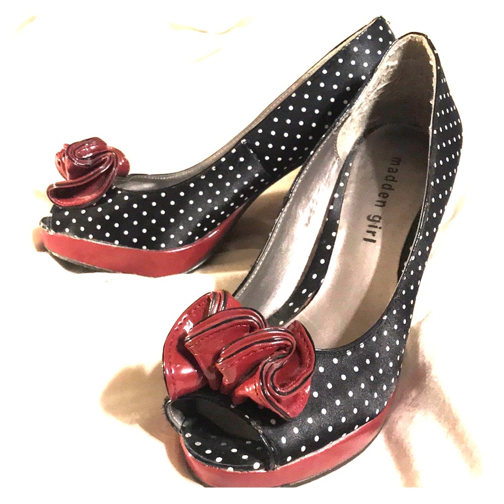 Madden Girl Polka Dot Heels